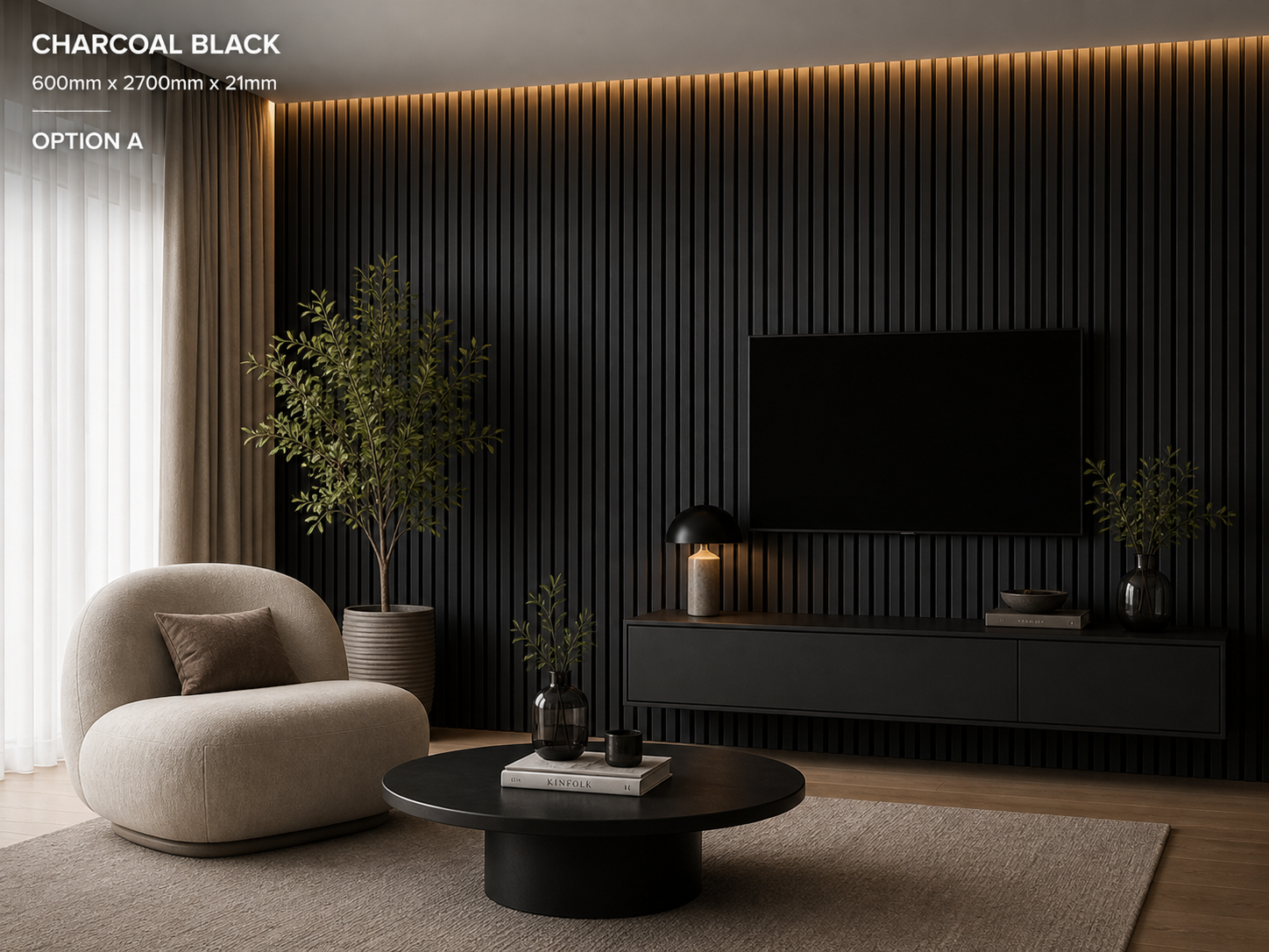 Acoustic Slat Wood Panels – Sound Absorption (2.7m) photo 9
