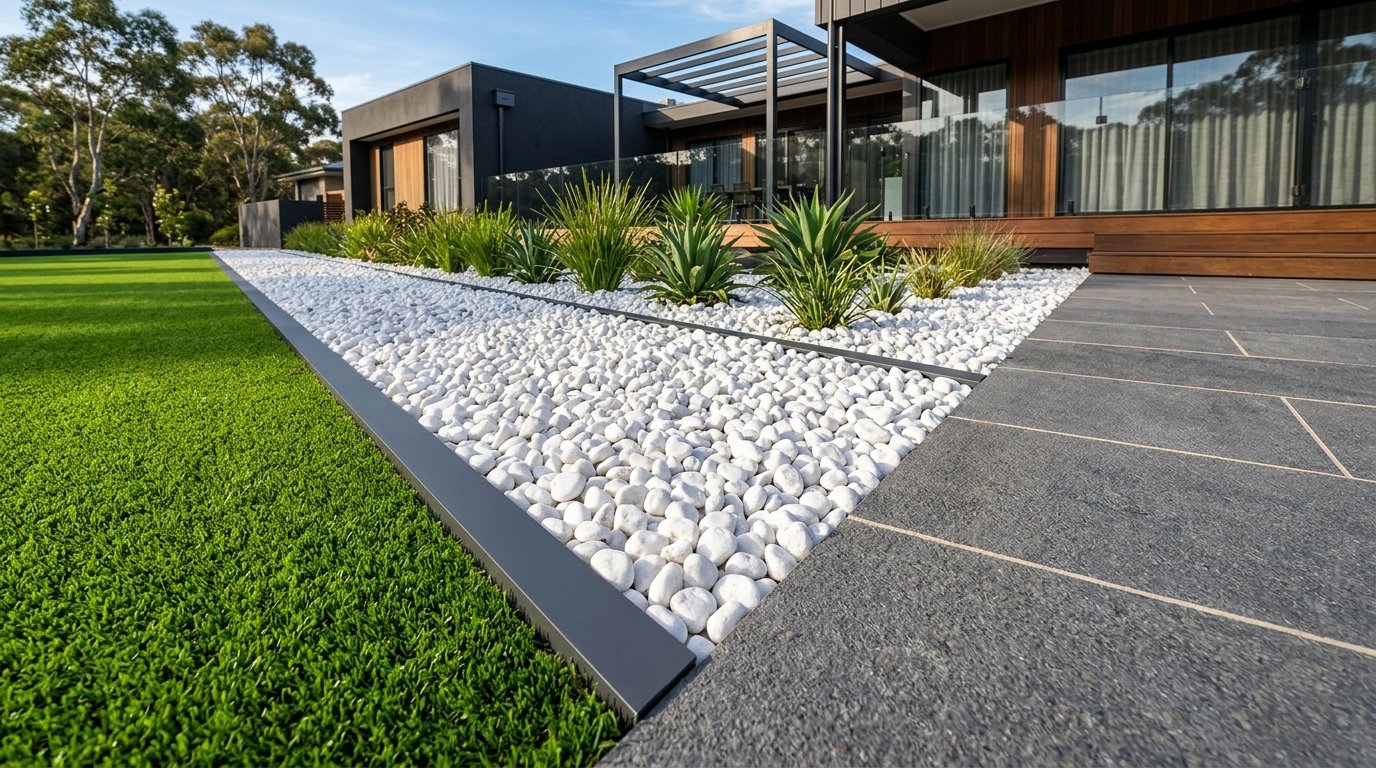 Snow White Garden Pebbles – Tumbled Natural Stone photo 2